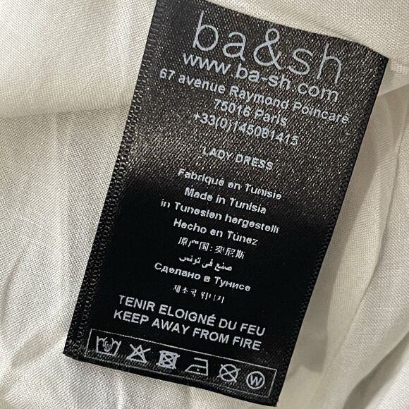 BA&SH Vee Wrap-effect Midi Lady Dress Size Small Green White NEW Animal Print - Picture 13 of 14